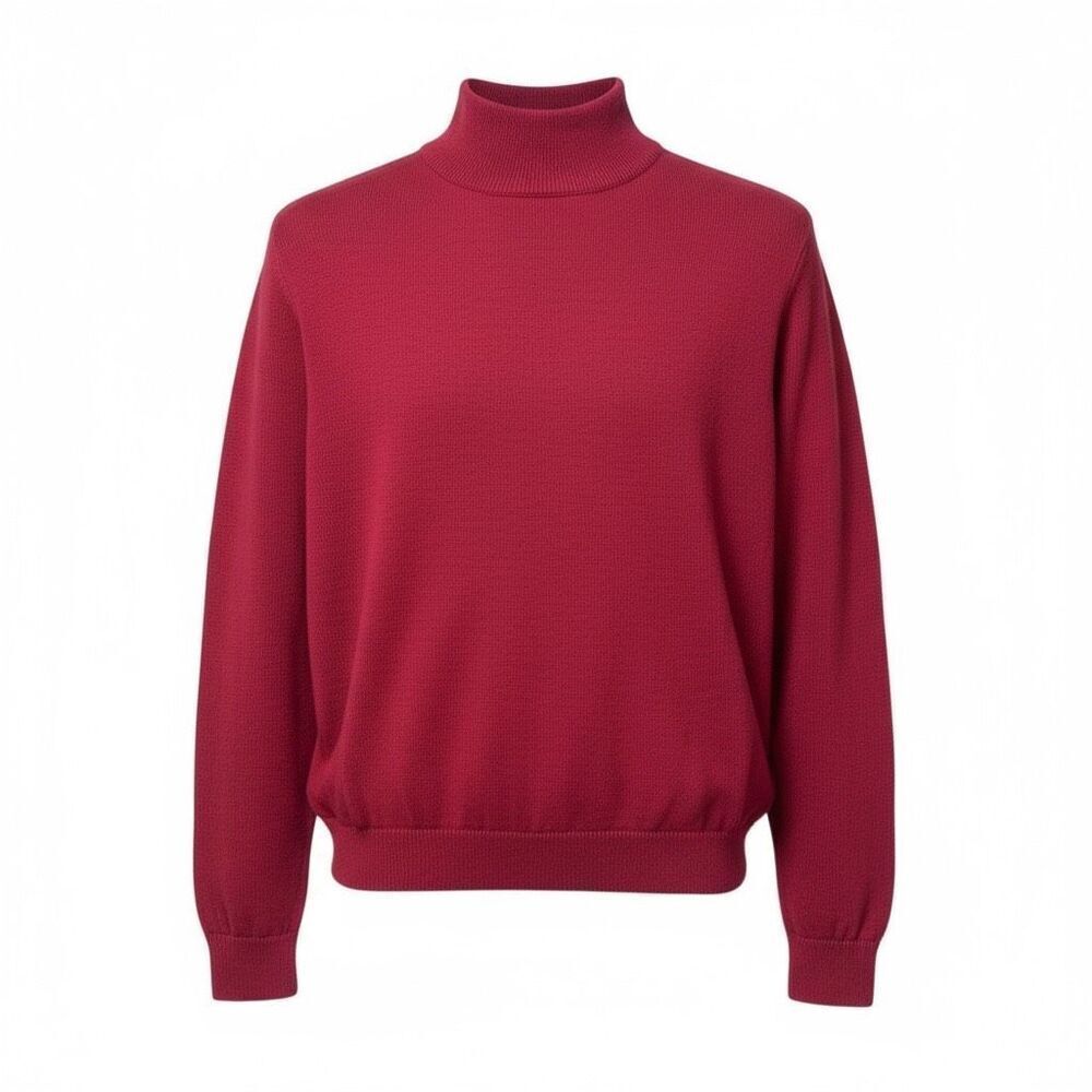 Vintage Pendleton 100% Cotton Red Mock Collar Sweater Pullover Women's Small